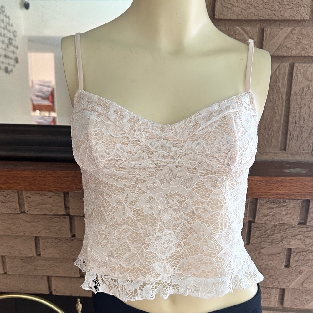 Peppermayo lace blouse cream color